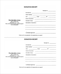 Salvation Army Receipt Printable Form 2 Payroll Slip