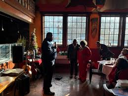 🎄 Grateful hearts and full bellies! A big thank you to Presiding Elder  Harvill and Mrs. Harvill for hosting the Hartford District Pastors and  Spouses Christmas Fellowship. Your warmth and hospitality made