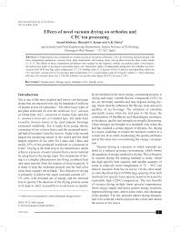 Fluid bed spray dryer granulators. Pdf Effects Of Novel Vacuum Drying On Orthodox And Ctc Tea Processing