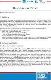 Die schweißanweisung das erstellen einer solchen vorläufigen schweißanweisung ist die. Das Kleine Wps 1x1 1 Einleitung 2 Verfahrensqualifikation 2 1 Ablauf Einer Verfahrensqualifikation Roland Latteier Wurzburg Pdf Kostenfreier Download