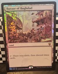 Our gift card wallet app is the best. Foil Bazaar Of Baghdad From Vintage Masters Magic The Gathering Mtg Proxy Card With Recessed Hologram