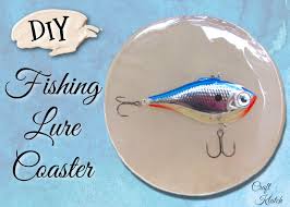 Diy fishing bait homemade fishing lures bass fishing lures crappie fishing fishing tackle fishing tips fishing stuff fishing hole wood boat plans. Fishing Lure Coaster Craft Tutorial Great Father S Day Gift Craft Klatch