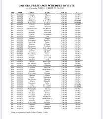 Typically, the nba schedule is released middle to late july. Shams Charania On Twitter Full Nba Preseason Schedule