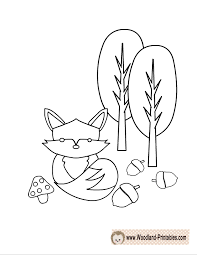 Woodland animal coloring pages for kids. Free Printable Woodland Animals Coloring Pages