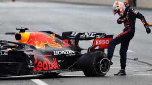 Max verstappen crashed out of the british grand prix following a collision with lewis hamilton. Azerbaijan Gp Sergio Perez Wins Dramatic Race After Max Verstappen Accident And Lewis Hamilton Error F1 News