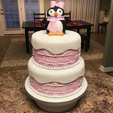 Penguin Winter Themed Baby Shower Cake And Cake Pops Cakecentral Com