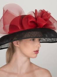Hostie Hats Blenheim Hat With Bow Black & Red