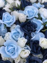 No further discount on this item. Navy Ivory Light Blue Rose Heads Wedding Centerpieces For Tables Faux Flowers In 2021 Light Blue Roses Blue Wedding Centerpieces Bulk Wedding Flowers
