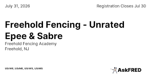 Freehold Fencing - Unrated Epee & Sabre