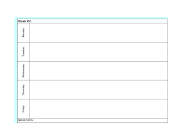 Blank Weekly Calendar Template Monday Friday Weekly Calendar Template Blank Weekly Calendar Calendar Template