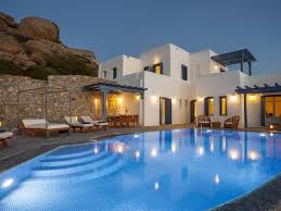 Villa Pontos Mykonos Villa Mieten 4 Schlafzimmer 8 Personen Pool Sonnigesgriechenland Villa Pontos Is Set On Ferienhaus Griechenland Luxus Villa Villa