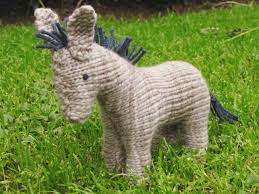 This listing is for a knitting pattern to make the pictured toy waldorf inspired. Rosa The Donkey So Cute Animal Knitting Patterns Knitted Animals Knitted Toys