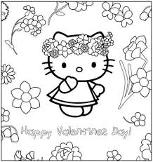 Happy Valentines Day From Hello Kitty Coloring Page For Kids Hello Kitty Coloring Hello Kitty Colouring Pages Kitty Coloring
