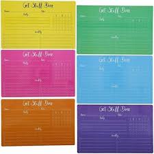6pc Dry Erase Magnetic Weekly Daily Chore Chart 6 Assorted