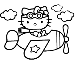 Disegno di hello kitty da colorare disegni da colorare e. Stampa Disegno Di Hello Kitty Pilota Da Colorare