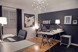 His And Her Office Space Home Office Design Contemporary Home Office Modern Home Office