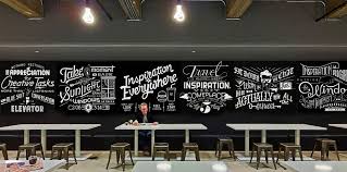 More Great Graphic Wall Art Cafe Wall Art Wall Design Wall Graphics