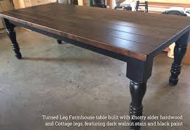 Turned Leg Farmhouse Tables Rustic Modern Handcrafted Furniture In 2020 Chalk Paint Dining Table Rustic Farmhouse Table Black Dining Room Table
