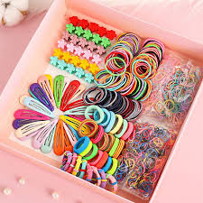 1set Girls Cute Elastic Hai Claw Hair Clips Girls Hair Accessories Flower Hair Pin