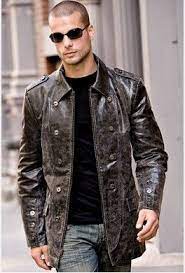 A Men S Distressed Leather Jacket In Dark Brown Love The Details It S Just Plain Different Distressed Leather Jacket Winter Leather Jackets Leather Jacket