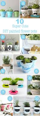 Homemade sea shell flower pot. 10 More Super Cute Ways To Diy Your Flower Pots April Bern Flower Pots Diy Flower Pots Painted Flower Pots