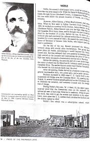 Noble, the county's third largest town, could be termed town that was never  meant to be. When the Santa Fe Railroad buu 1?e trac