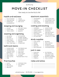 Move In Checklist College Dorm Checklist College Dorm Supplies List College Dorm Essentials