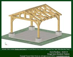Diy 16 x 16 gable pavilion plans in pdf. Plans Perspectives And Elevations Of Timber Pavilions