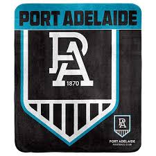 Port adelaide football club, adelaide, south australia. Port Adelaide Power Polar Fleece Throw Rug Blanket
