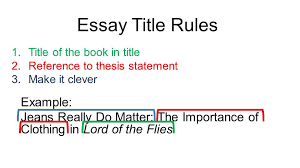 Essay Title Rules And Mla Citation Sample