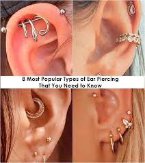 8 Most Popular Types Of Ear Piercing That You Need To Know Ear Ear Piercings Types Of Ear Piercings