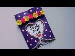 Easy and beautiful card for new year 2020/ new year card making handmade / diy new year card 2020. Happy New Year Card 2020 How To Make New Year Greeting Card New Year Card Making Handmade Easy Y Card Making New Year Greeting Cards Happy New Year Cards