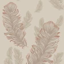 Feather 10.05m x 53cm metallic wallpaper roll holden. 20 Gold Feather Wallpaper On Wallpapersafari