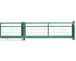 Individuelle maßanfertigung aus 100% aluminium. E Schiebetor 4500x1200mm 8 6 8mm Grun Bei Hornbach Kaufen