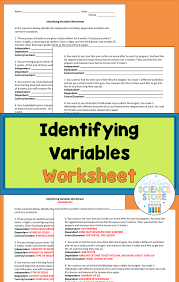 Identifying Variables Worksheet Scientific Method Dependent And Independent Variables Scientific Method Worksheet