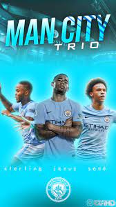 Raheem sterling signs for city raheem sterling# dlvr.it. Raheem Sterling Gabriel Jesus And Leroy Sane Manchester City Phone Wallpaper 2017 Manchester City Wallpaper Manchester City Football Club Manchester City Logo