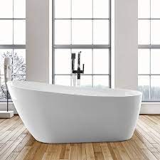 Freestanding structure makes bathtub assemble easily. Reviews For Vanity Art Colombes 67 In Acrylic Flatbottom Freestanding Bathtub In White Va6522 The Home Depot