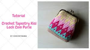 How To Crochet A Kiss Lock Coin Purse Youtube Poke the cotton on the surface of the purse evenly (front and back). how to crochet a kiss lock coin purse