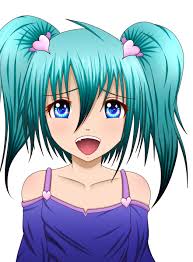Anime boy, hairstyles, text, male; Anime Girl Turquoise Hair By Aksenych Sama On Deviantart