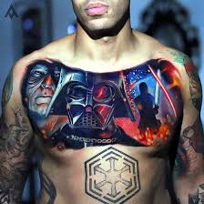 Call all star wars fans! Best Star Wars Chest Tattoo Idea