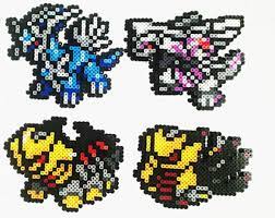 Pokemon Generation 4 Legendaries Perler Dialga Palkia Giratina Perler Bead Art Perler Bead Pokemon Patterns Pokemon Bead