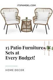 15 Patios Sets That Fit Every Budget Rattan Patio Furniture On A Budget The Best Wicker Furniture For Yo Patio Furniture Sets Patio Furniture Porch Furniture