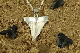 Shark Tooth Pendant Necklace Sterling Silver Shark Tooth Jewelry Shark Tooth Pendant Silver Shark Shark Teeth Jewelry