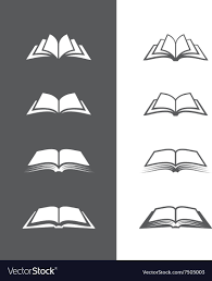 Black And White Book Icons Set Vector Image On Vectorstock Book Icons Black And White Books Black And White Background