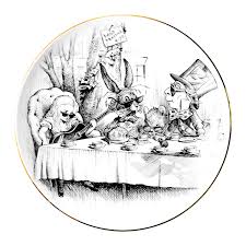 The party was a big celebration and elena ended up setting five tables, three indoor and two outdoor. Alice In Wonderland Mad Hatter Tea Party Plate Rory Dobner