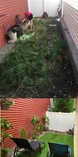 Trugrass emerald gold artificial turf is a product used for indoor and outdoor applications including landscape, patios, porches, balconies, terraces, roof decks, as well as pet and play areas. Diy Backyard Overhaul 1 Girl 2 Days 750 And A Whole Ton Of Ambition Pics