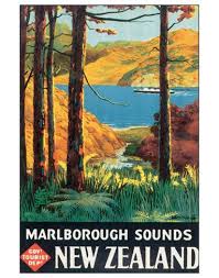 Marlborough Sounds New Zealand Premium Giclee Print L C Mitchell Allposters Com Vintage Travel Posters Tourism Poster New Zealand Art