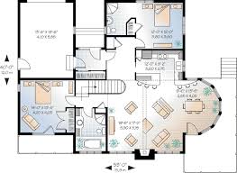 Some 2 story house plans in the collection below feature the master suite on the main level, while the other bedrooms (or most of them) are presented on the second level. House Plan 64972 Craftsman Style With 1400 Sq Ft 2 Bed 2 Bath