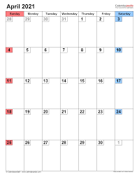 April 23, 2021 welcome & introductions. April 2021 Calendar Templates For Word Excel And Pdf