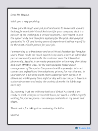 Cover Letter Template For Virtual Assistant